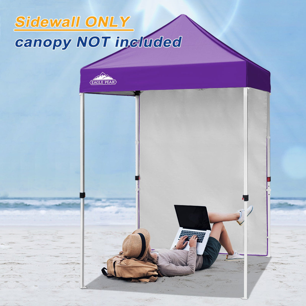 Sunwall / Sidewall for 5x5 ft Straight Leg Canopy only 1 Sidewall - Eagle Peak Custom Canopy Tent