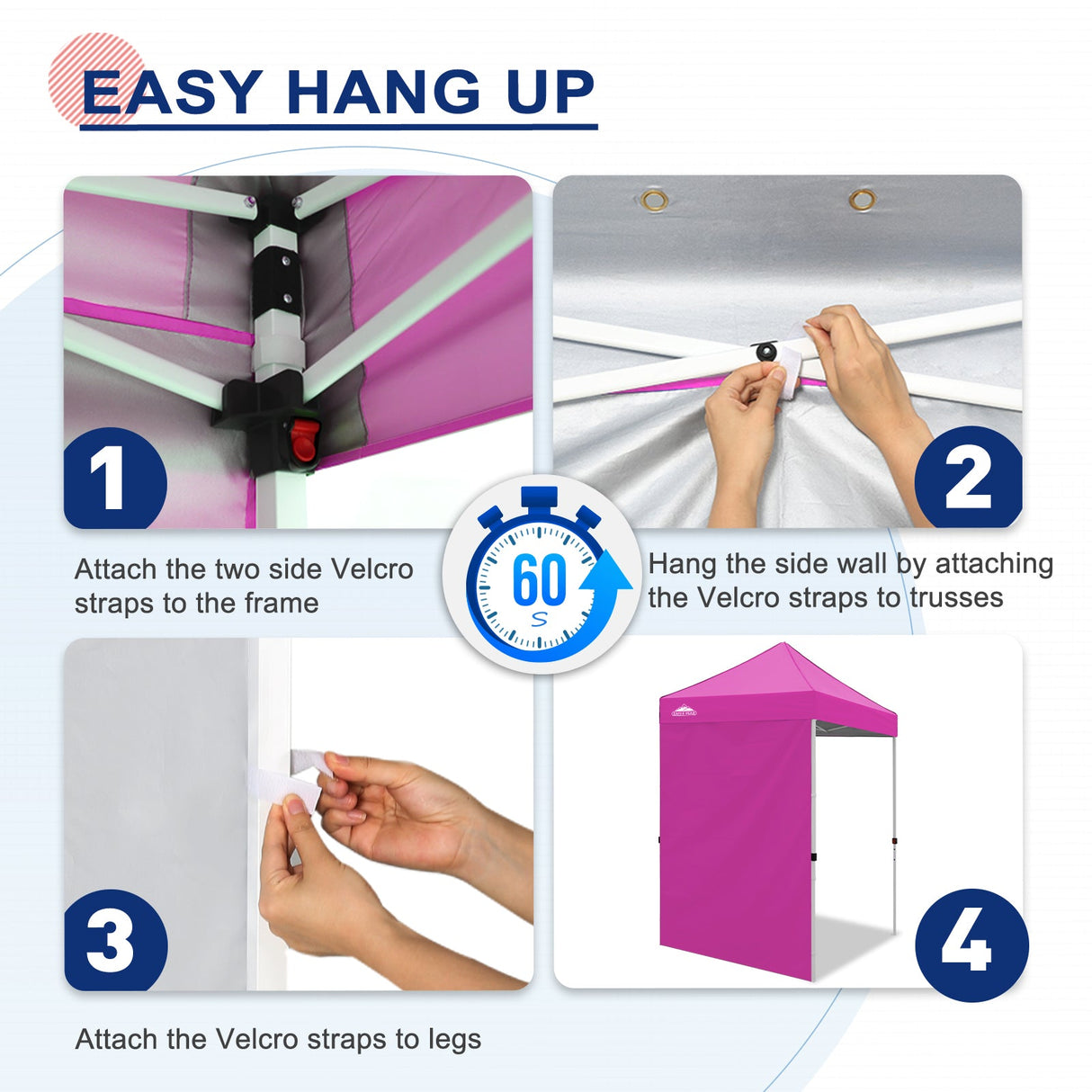 Sunwall / Sidewall for 5x5 ft Straight Leg Canopy only 1 Sidewall - Eagle Peak Custom Canopy Tent