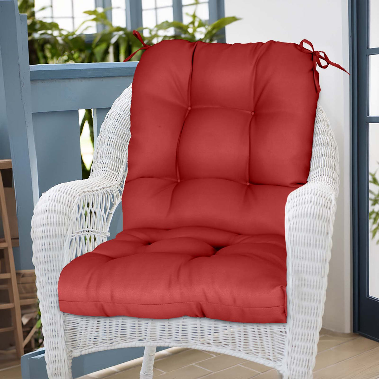 Tufted Outdoor/Indoor Seat/Back Chair Cushions, Set of 1, 42'' x 21'' - Eagle Peak Custom Canopy Tent