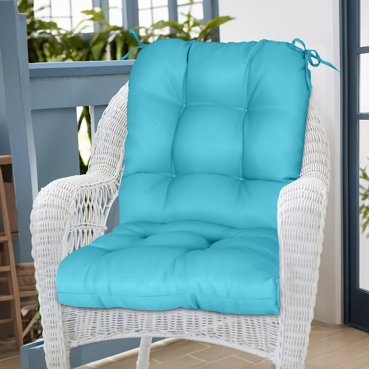 Tufted Outdoor/Indoor Seat/Back Chair Cushions, Set of 1, 42'' x 21'' - Eagle Peak Custom Canopy Tent