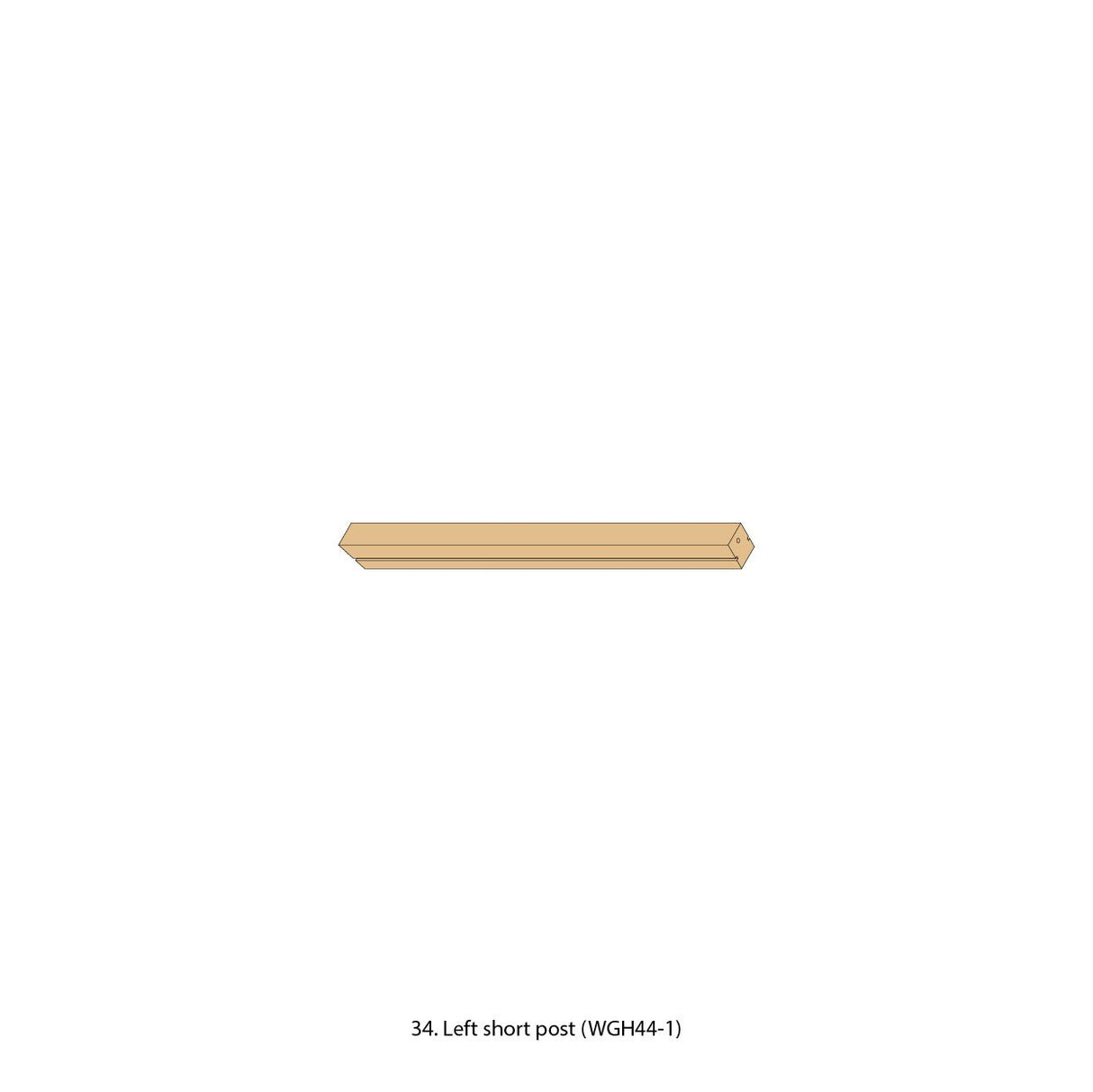 WGH51 _ Part 34 Left short post (WGH44 - 1) - Eagle Peak Canopy and Outdoor Products