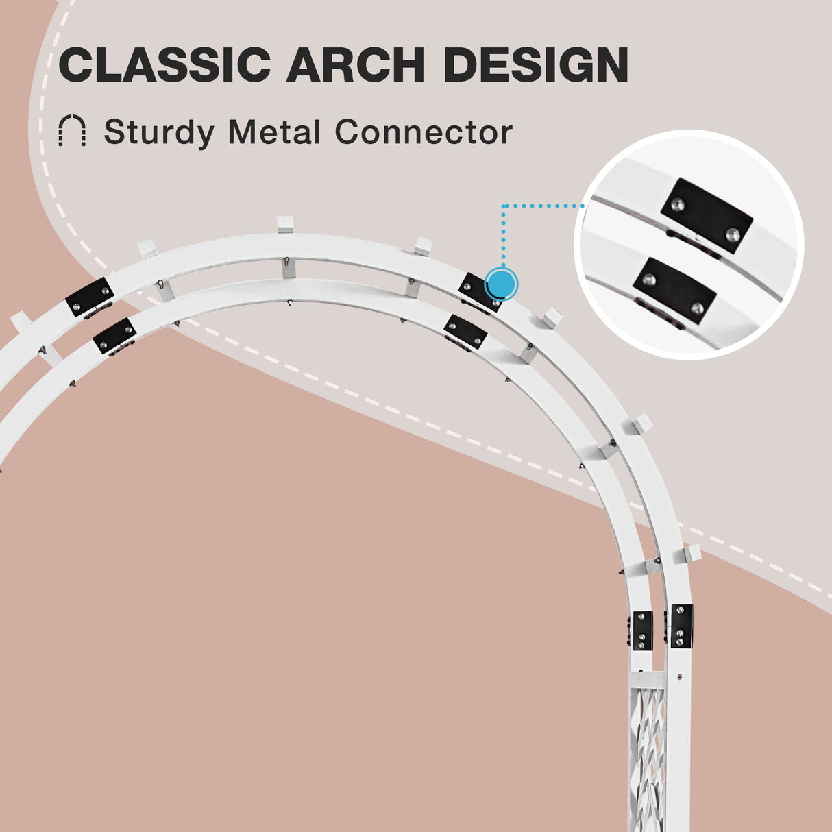 Wood Arbor Garden Trellis Archway, 92 in Wedding Arch - Eagle Peak Custom Canopy Tent
