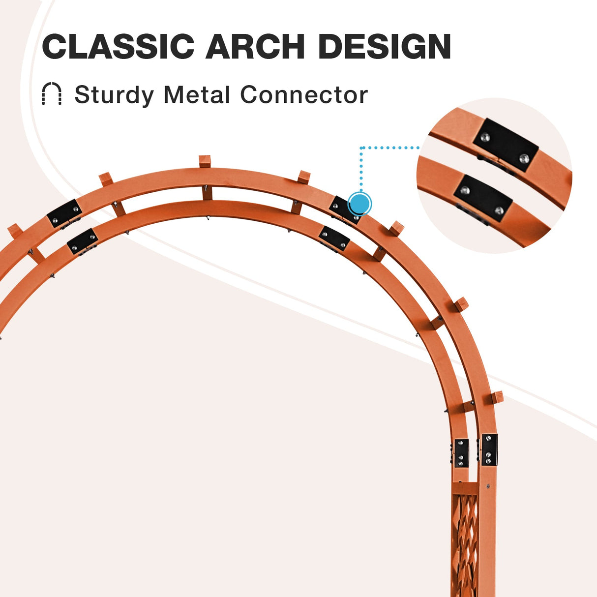 Wood Arbor Garden Trellis Archway, 92 in Wedding Arch - Eagle Peak Custom Canopy Tent