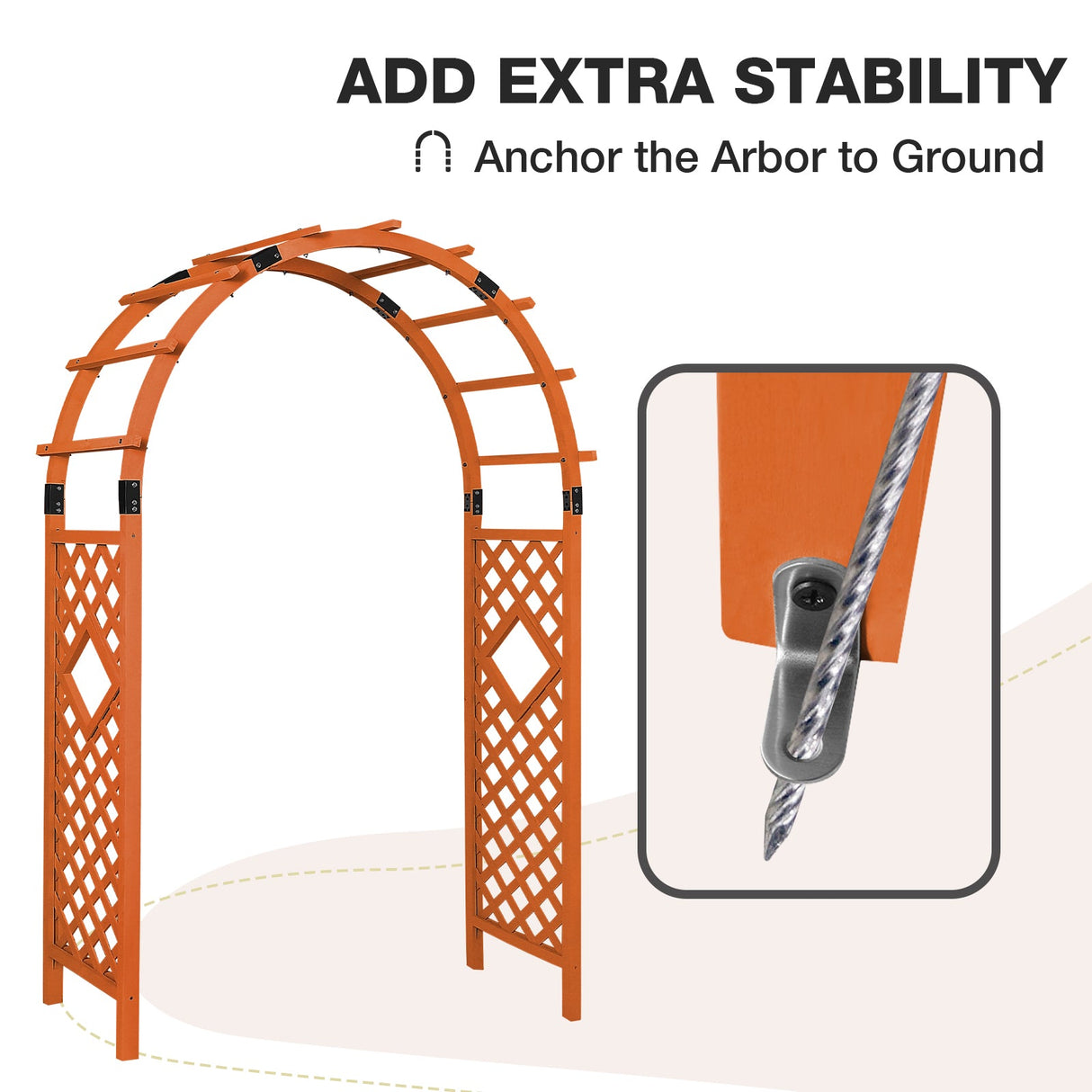 Wood Arbor Garden Trellis Archway, 92 in Wedding Arch - Eagle Peak Custom Canopy Tent