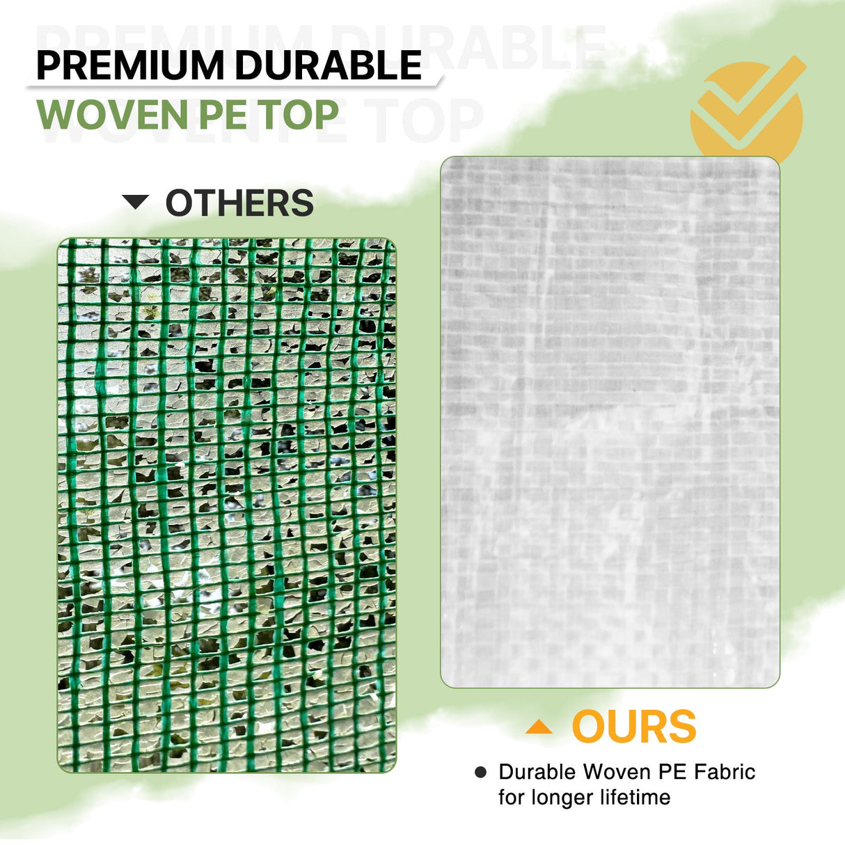 Woven Replacement Cover for 8x6/12x8 Portable Walk - in Pop up Greenhouse(Frame Not Included), White - Eagle Peak Custom Canopy Tent