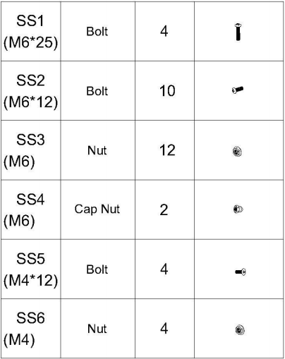 Z14A - Hardware Kit for Tank Storage - Eagle Peak Custom Canopy Tent