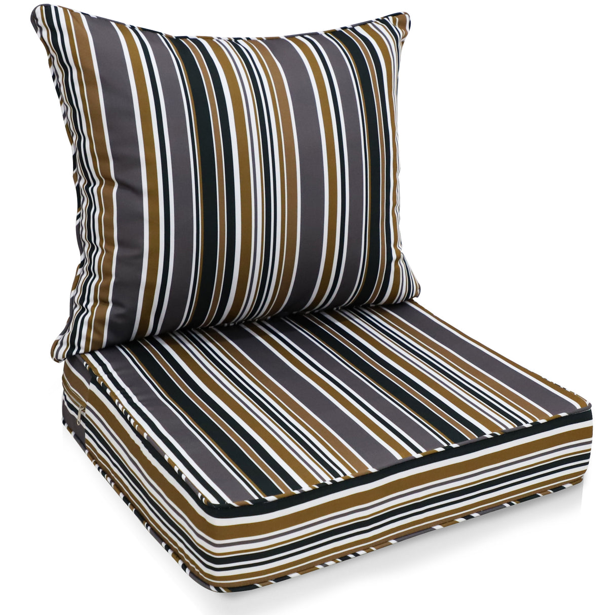 Outdoor Deep Seat Patio Seat Cushion Set, 25x25x5 inch, 2-Piece Back Chair Cushion