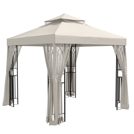 8x8 Patio Gazebo with Mesh Netting_GF64MN - Eagle Peak Custom Canopy Tent