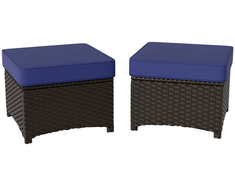 Azure Bay 2 Piece Wicker Patio Ottoman Set_FHB-A - Eagle Peak Custom Canopy Tent