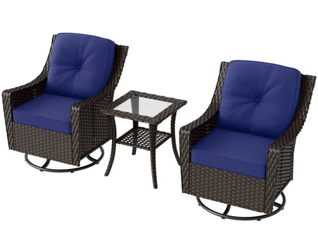 Azure Bay 3 Piece Outdoor Wicker Bistro Set_FHB-D - Eagle Peak Custom Canopy Tent