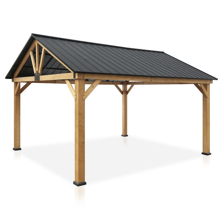 EAGLE PEAK 13x15 Hardtop Wood Gazebo_WG168V2 - Eagle Peak Canopy and Outdoor Products