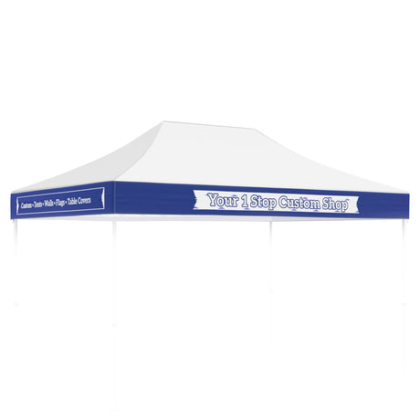 Custom Canopy Valance Wrap Banner with Business Logo for 10x10 Pop Up Canopy, 1x40ft / 1x50ft / 1x60ft