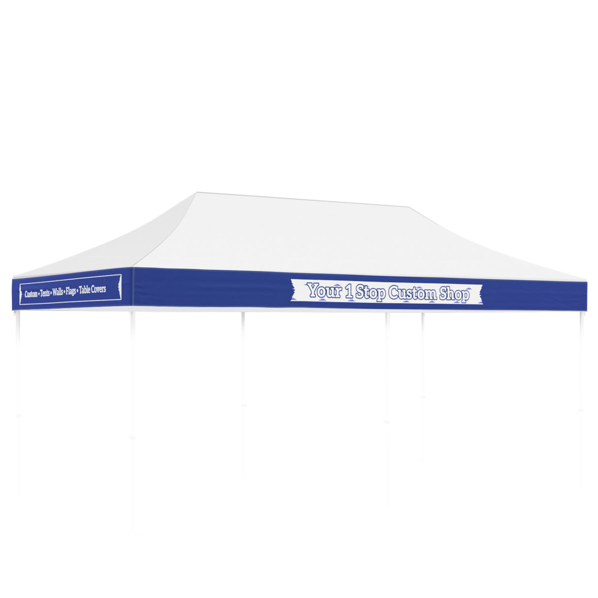 Custom Canopy Valance Wrap Banner with Business Logo for 10x10 Pop Up Canopy, 1x40ft / 1x50ft / 1x60ft