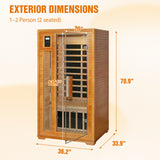 1 - 2/2 Person Low EMF Far Infrared Sauna - Eagle Peak Custom Canopy Tent