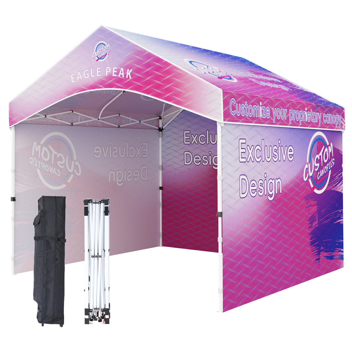 Alps Gable Roof custom Canopy Tent 10x10 with Logo, CLICK TO CONFIGURE - Package Prices Start at $489.99