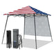 8x8 Pop Up Canopy Tent with Extended Eaves & Sidewall
