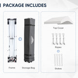 10x10 Commercial Canopy with Gable Roof, White - Eagle Peak Custom Canopy Tent