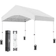 10x10 Commercial Canopy with Gable Roof, White - Eagle Peak®
