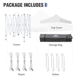 10x10 Commercial Canopy with High Peak, White - Eagle Peak Custom Canopy Tent
