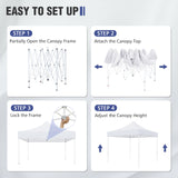 10x10 Commercial Canopy with High Peak, White - Eagle Peak®