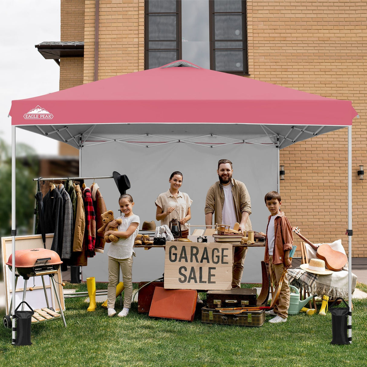 10x10 Commercial Pop up Canopy with 1 Sidewall - Eagle Peak Custom Canopy Tent
