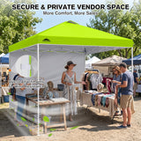 10x10 Commercial Pop up Canopy with 1 Sidewall - Eagle Peak®