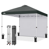 10x10 Commercial Pop up Canopy with 1 Sidewall - Eagle Peak®
