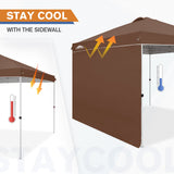 10x10 Commercial Pop up Canopy with 1 Sidewall - Eagle Peak Custom Canopy Tent