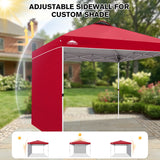 10x10 Commercial Pop up Canopy with 1 Sidewall - Eagle Peak®