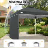 10x10 Commercial Pop up Canopy with 1 Sidewall - Eagle Peak®