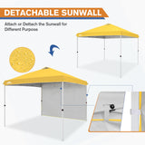 10x10 Commercial Pop up Canopy with 1 Sidewall - Eagle Peak Custom Canopy Tent