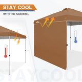 10x10 Commercial Pop up Canopy with 1 Sidewall - Eagle Peak Custom Canopy Tent