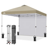 10x10 Commercial Pop up Canopy with 1 Sidewall - Eagle Peak®