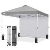 10x10 Commercial Pop up Canopy with 1 Sidewall - Eagle Peak®