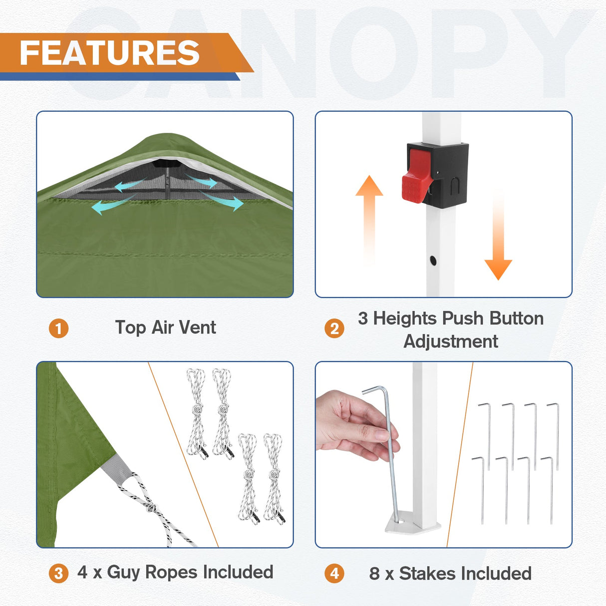 10x10 Commercial Pop up Canopy with 1 Sidewall - Eagle Peak Custom Canopy Tent
