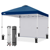 10x10 Commercial Pop up Canopy with 1 Sidewall - Eagle Peak®