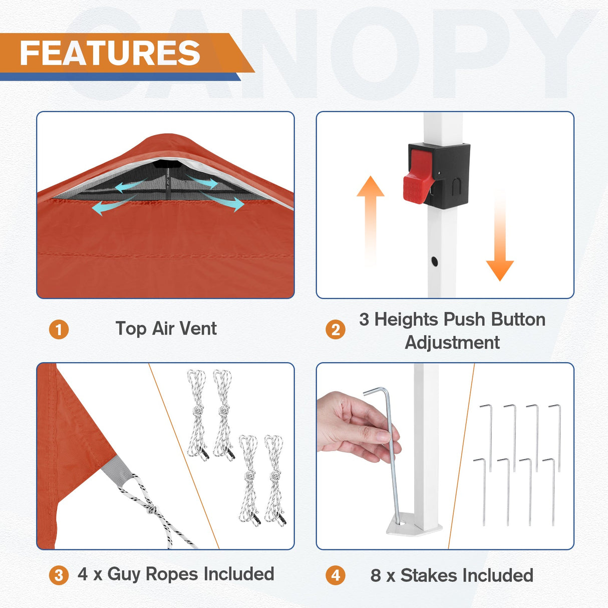 10x10 Commercial Pop up Canopy with 1 Sidewall - Eagle Peak Custom Canopy Tent