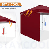 10x10 Commercial Pop up Canopy with 1 Sidewall - Eagle Peak Custom Canopy Tent