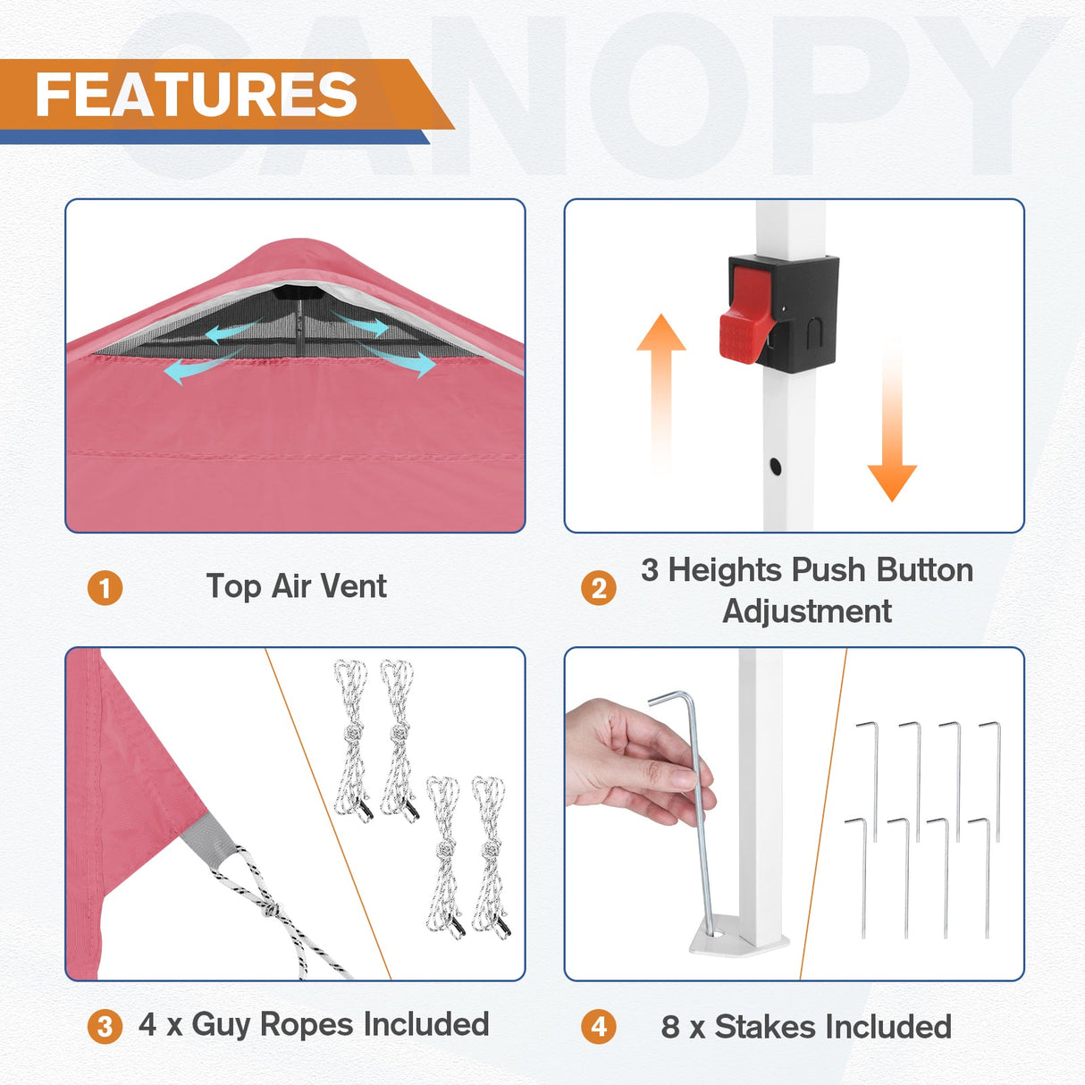 10x10 Commercial Pop up Canopy with 1 Sidewall - Eagle Peak Custom Canopy Tent