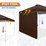 10x10 Commercial Pop up Canopy with 1 Sidewall - Eagle Peak Custom Canopy Tent