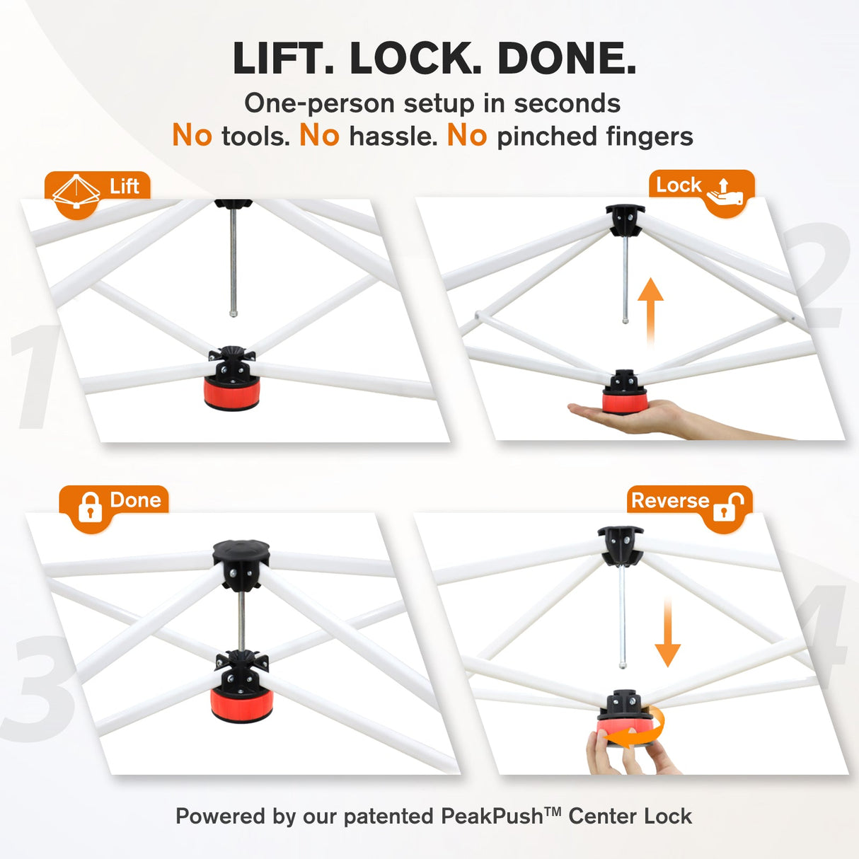 10x10 Commercial Pop up Canopy with 1 Sidewall - Eagle Peak®