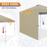 10x10 Commercial Pop up Canopy with 1 Sidewall - Eagle Peak Custom Canopy Tent
