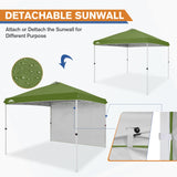 10x10 Commercial Pop up Canopy with 1 Sidewall - Eagle Peak Custom Canopy Tent