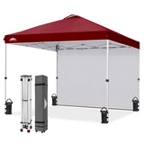 10x10 Commercial Pop up Canopy with 1 Sidewall - Eagle Peak®