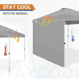 10x10 Commercial Pop up Canopy with 1 Sidewall - Eagle Peak Custom Canopy Tent
