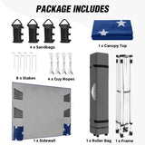 10x10 ft Pop Up Canopy Tent with Sidewall - Eagle Peak Custom Canopy Tent