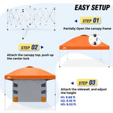 10x10 ft Pop Up Canopy Tent with Sidewall - Eagle Peak Custom Canopy Tent