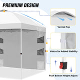10x10 ft Pop Up Canopy Tent with Sidewall - Eagle Peak Custom Canopy Tent