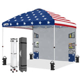 10x10 ft Pop Up Canopy Tent with Sidewall - Eagle Peak®