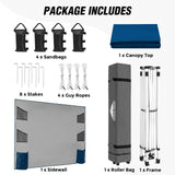 10x10 ft Pop Up Canopy Tent with Sidewall - Eagle Peak Custom Canopy Tent